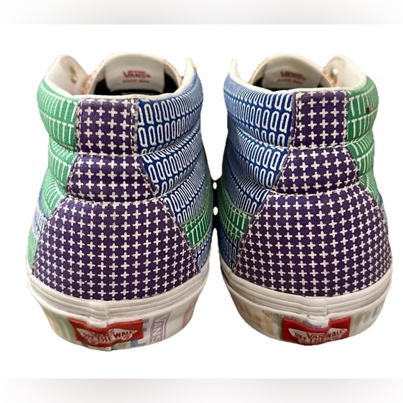 VANS Sk8-Mid Pride Skate Shoes Multi True Rainbow Mens Size 12 - Picture 5 of 8